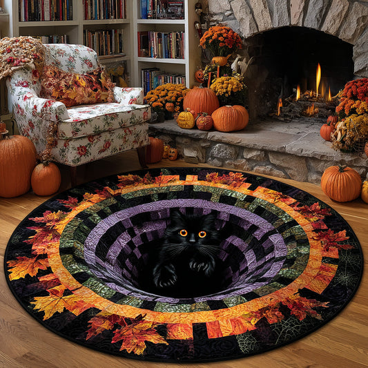 Pumpkin Glow Quilted Round Mat NCU0VL2880