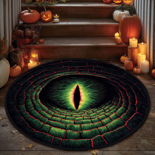 Serpent Eye Quilted Round Mat NCU0XD777