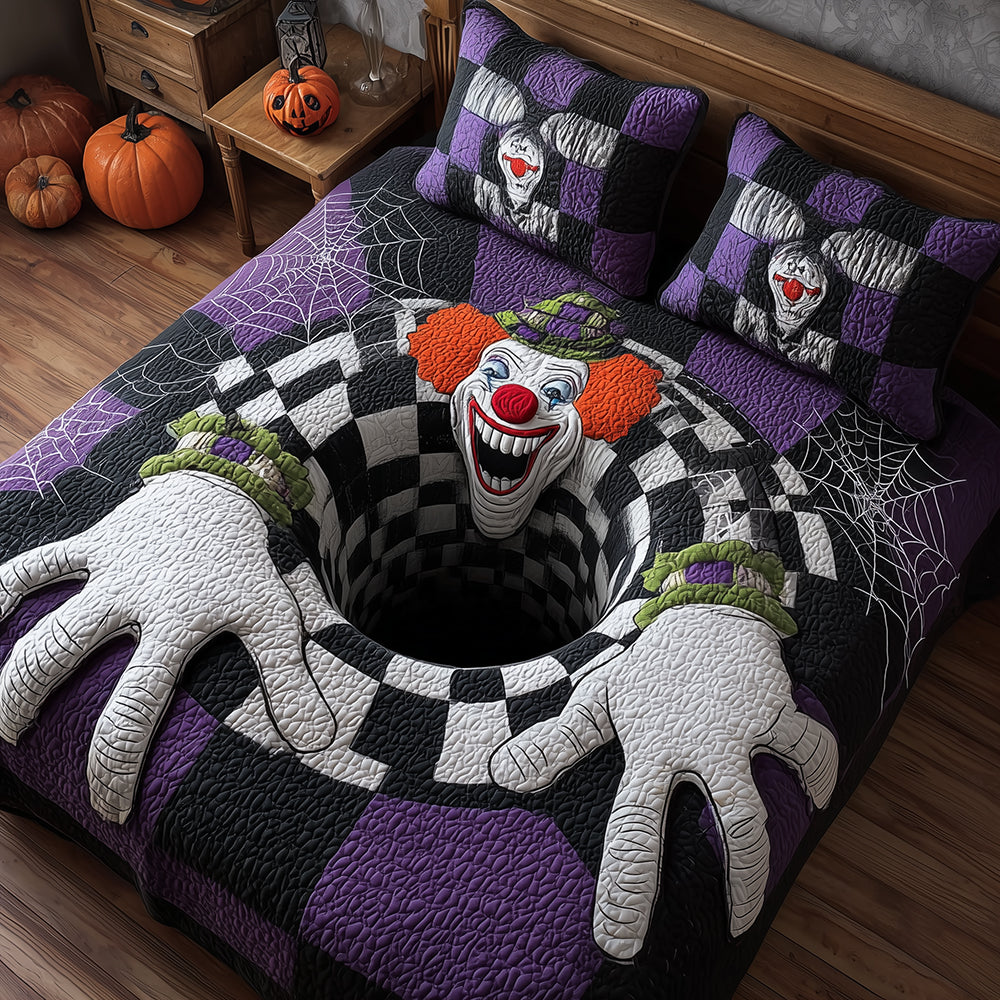 Sinister Clown Quilted Bedding Set NCU0TH3193