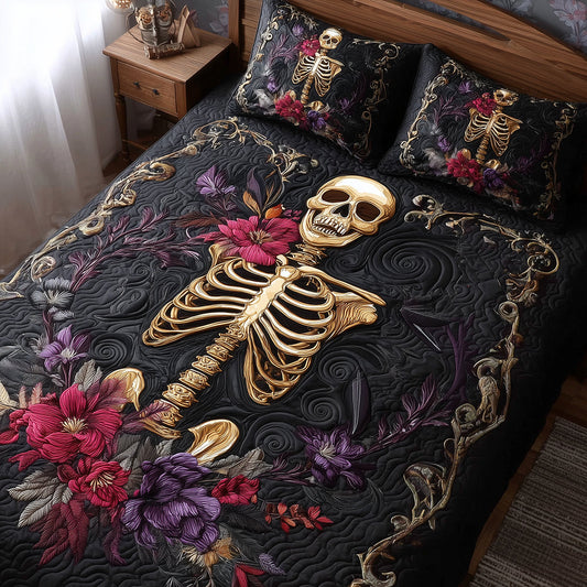 Skeleton Harmony Quilted Bedding Set NCU0TH3201
