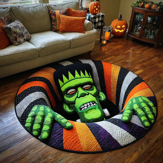 Spooky Frankenstein Quilted Round Mat NCU0DV7637
