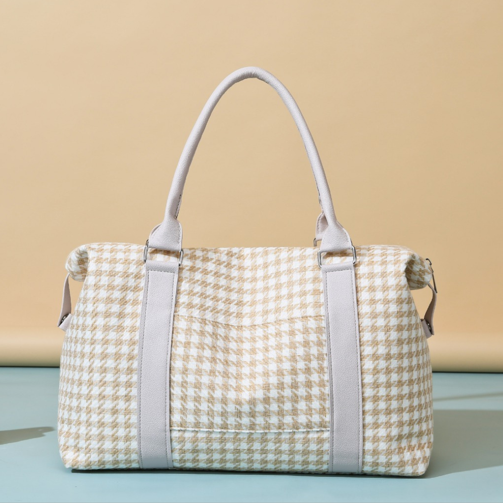 Houndstooth Canvas Travel Bag