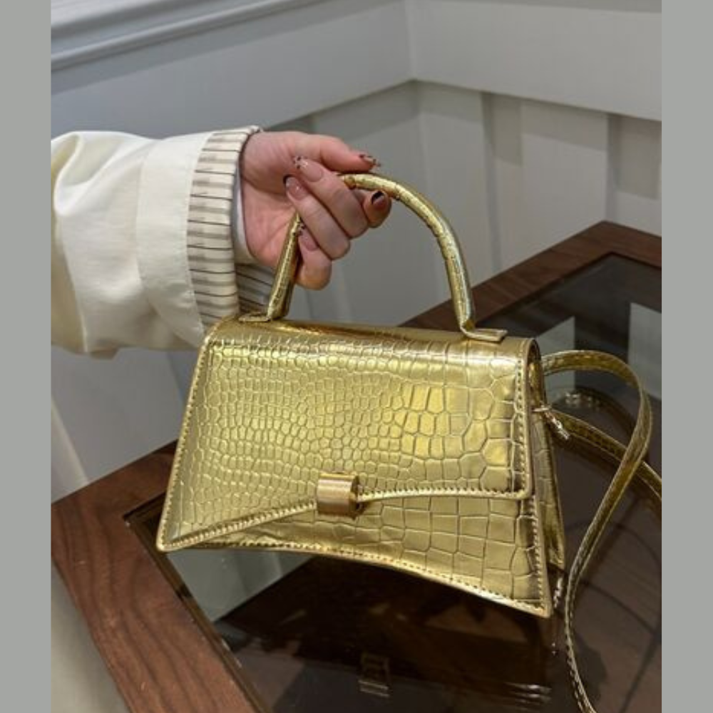 Solid Color PU Leather Handbag