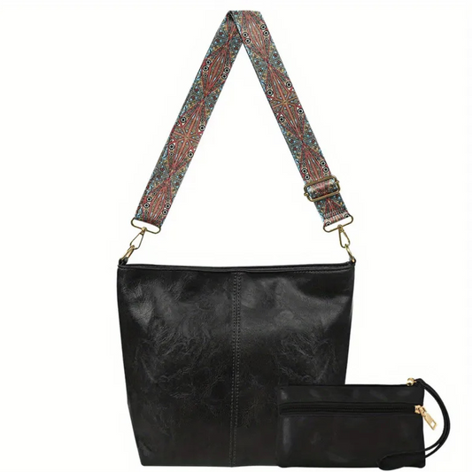 Large-capacity Retro Broadband Shoulder Messenger Bag