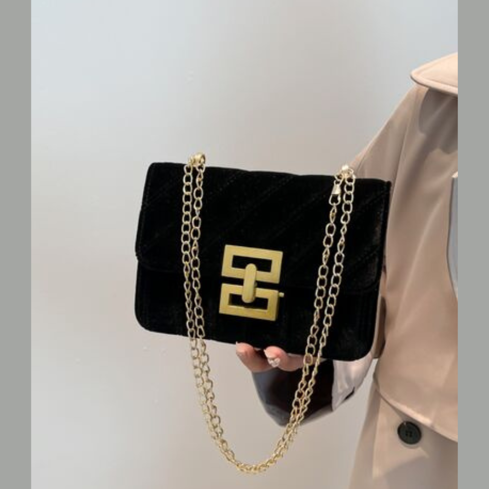 Solid Color Chain Shoulder Bag
