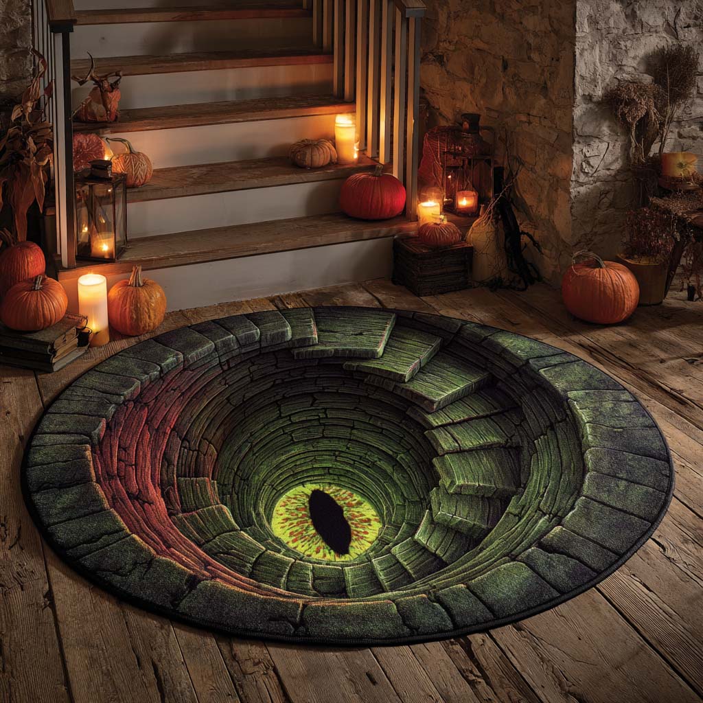 Watcher Below Quilted Round Mat NCU0XD779