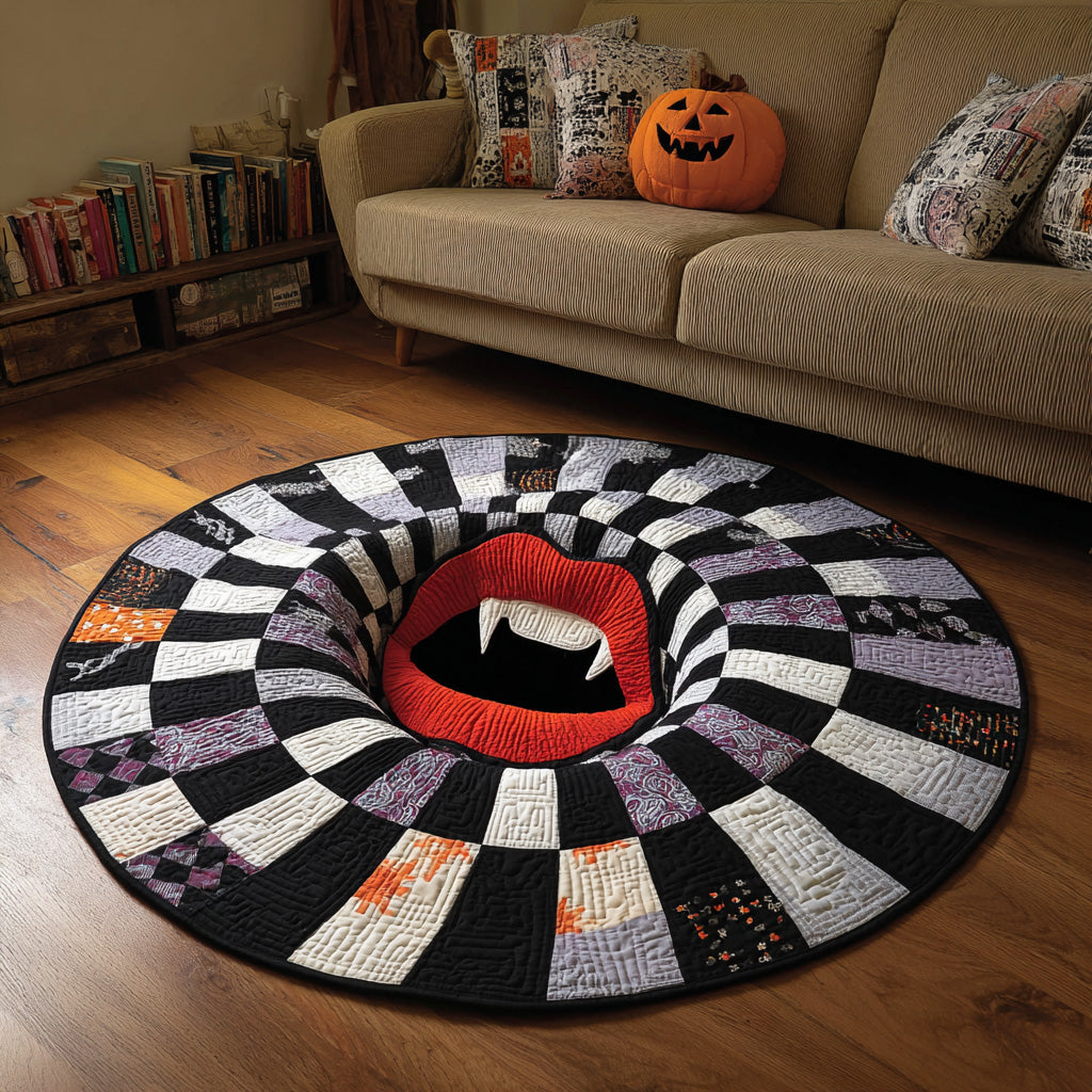 Wicked Spiral Quilted Round Mat NCU0DV7389