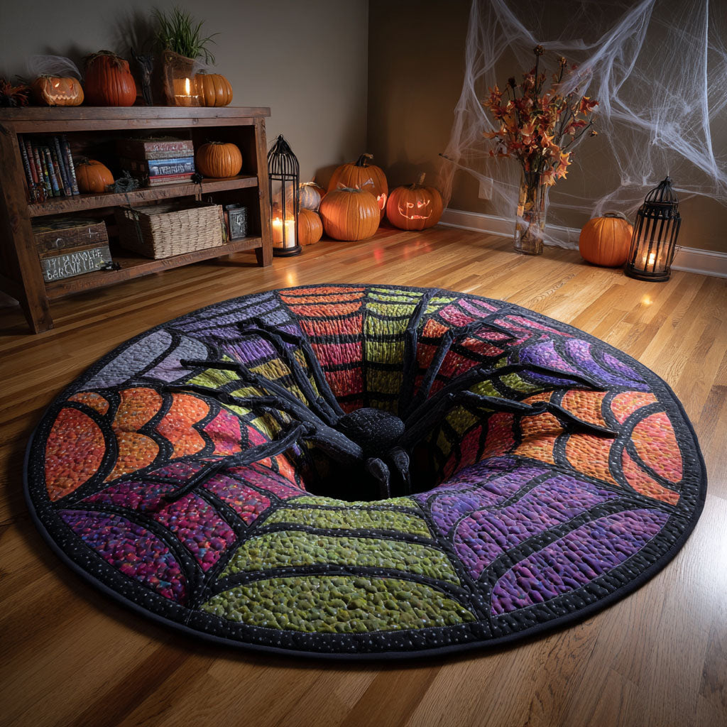 Witch Web Abyss Quilted Round Mat NCU0TV310