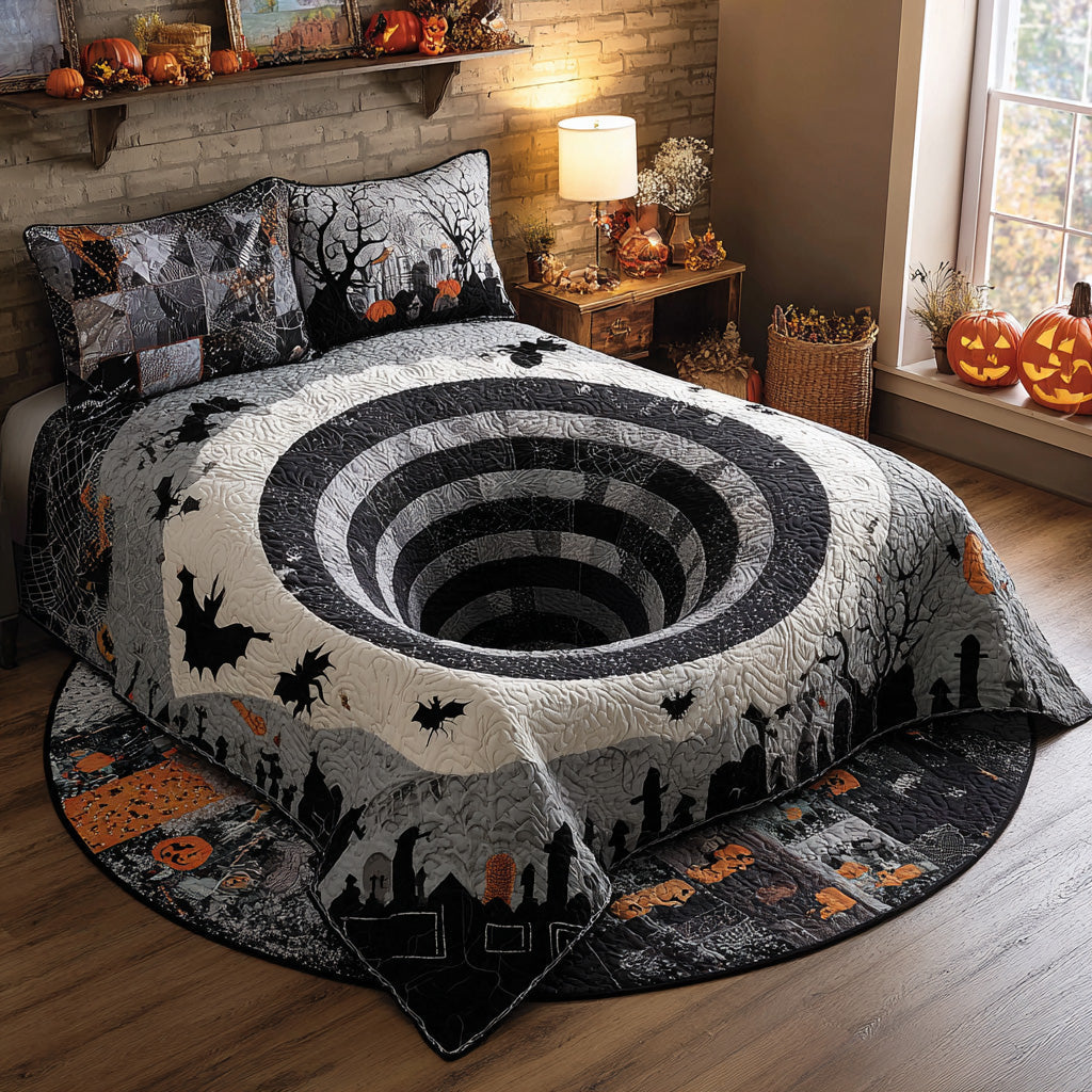 Witching Hour Maze 3-Piece Quilted Bedding Set NCU0DV7572