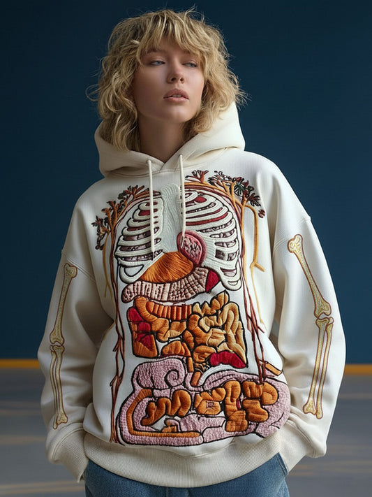 Vintage Halloween Anatomy Art Hoodie