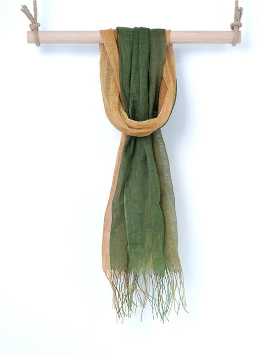 Airrys™ Women's Gradient Fringed Linen Scarf