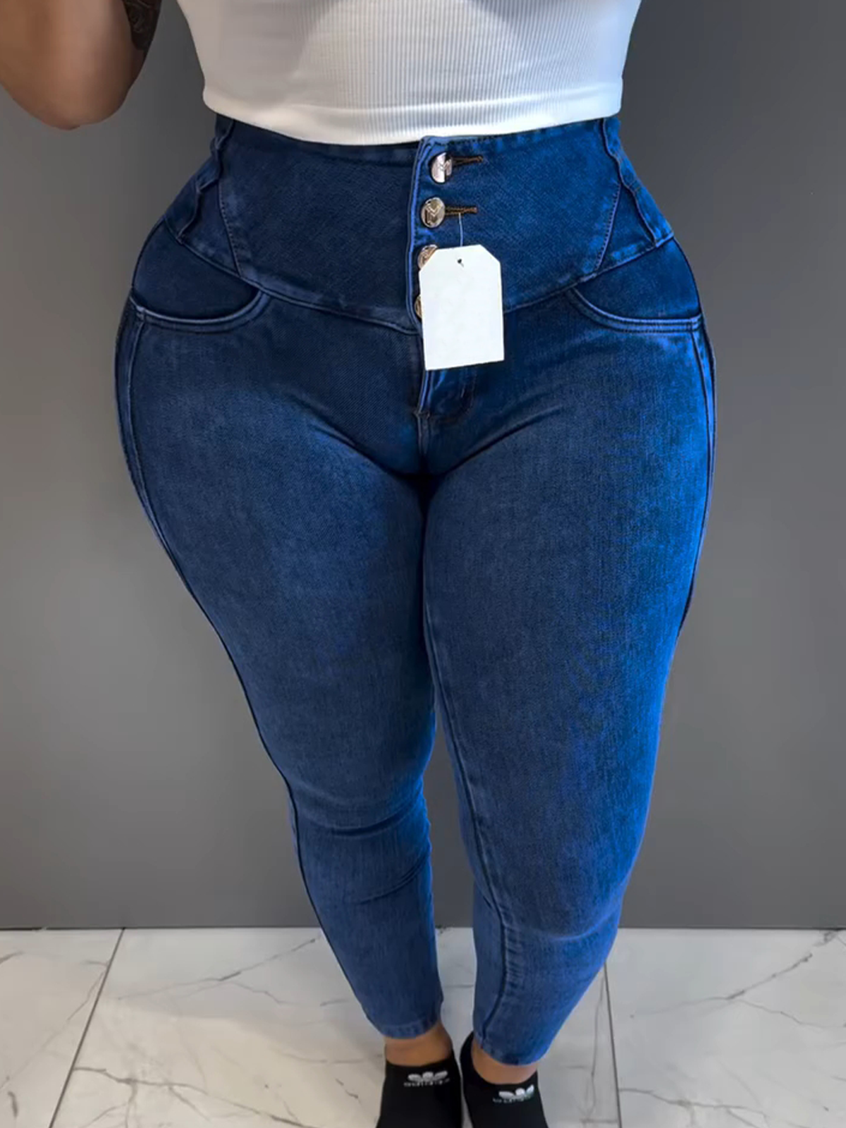 High-Waisted Skinny Jeans