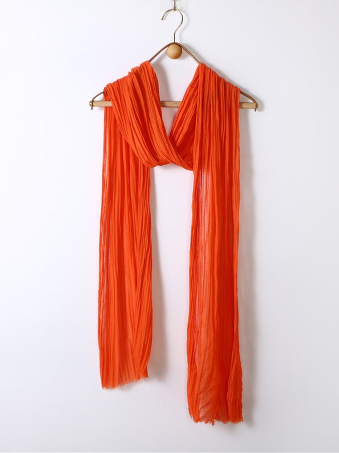 Airrys™ Women's Washed Crinkled Cotton And Linen Scarf