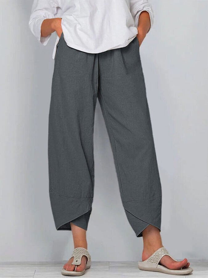 Airrys™ Women's Cotton Linen Simple Loose Casual Ninth Pants