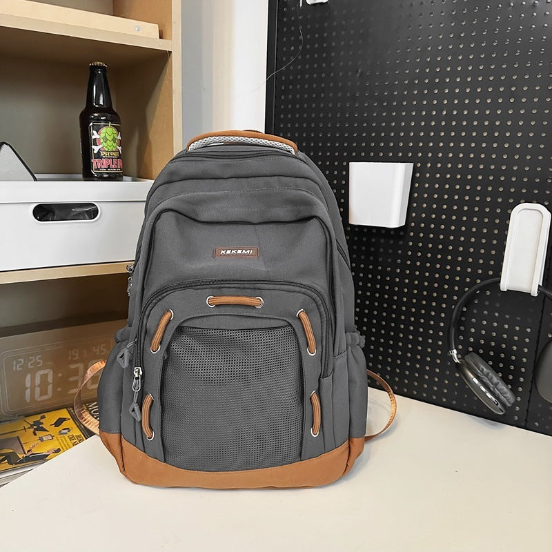 Schoolbag Female Fresh Primary And Secondary School Student Backpack Large Capacity Couple Casual Travel Bag