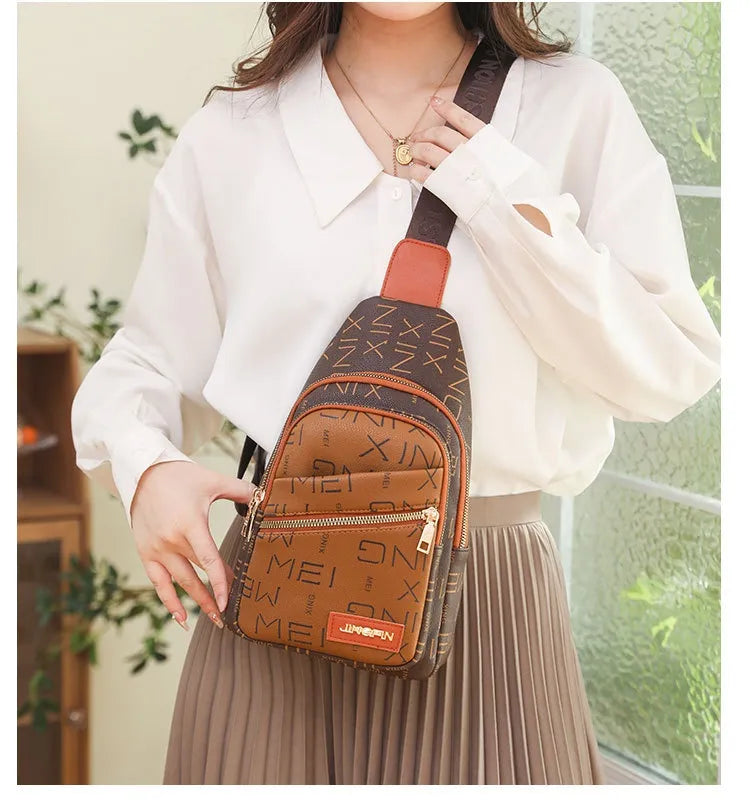 Women's Chest Bag Fashion Letters New Printed Crossbody Bag
