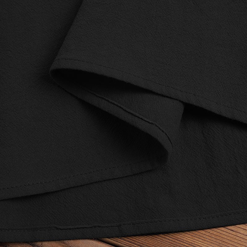 Solid color Elastic waist Suit