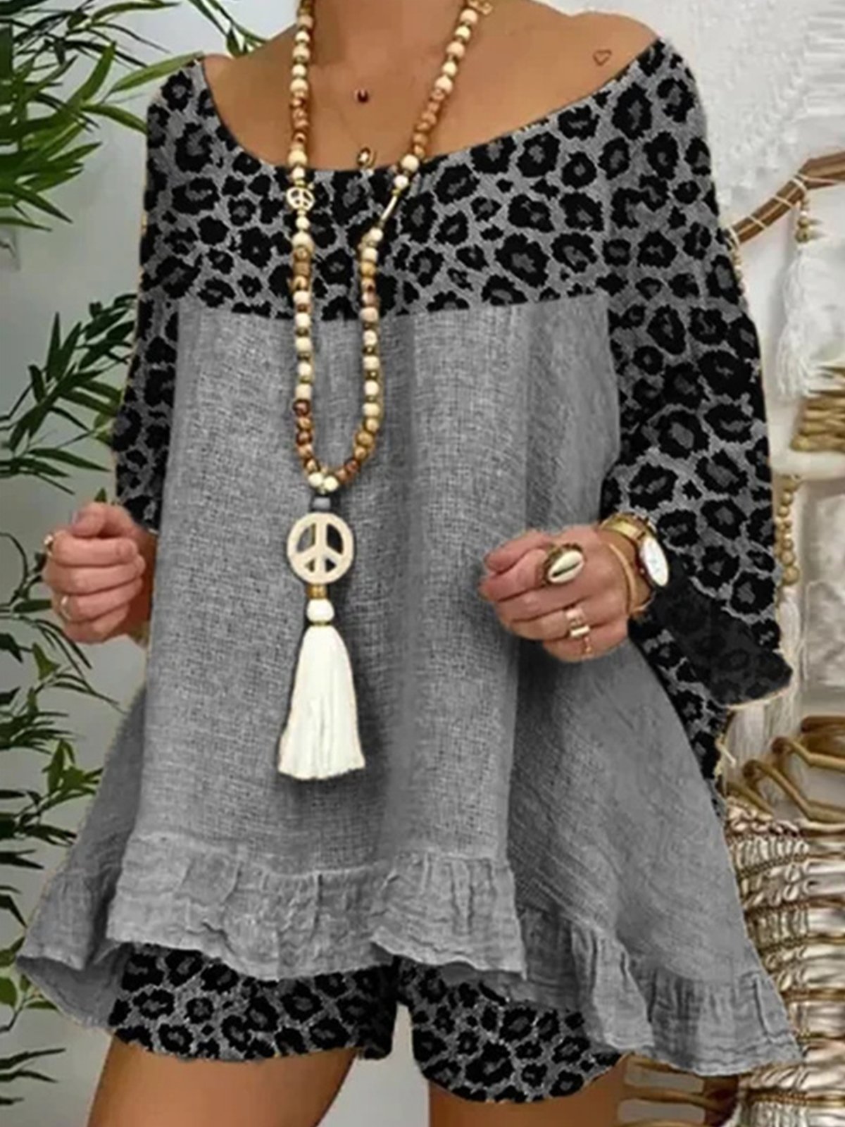 Airrys™ Women's Leopard Stitching Cotton Suit