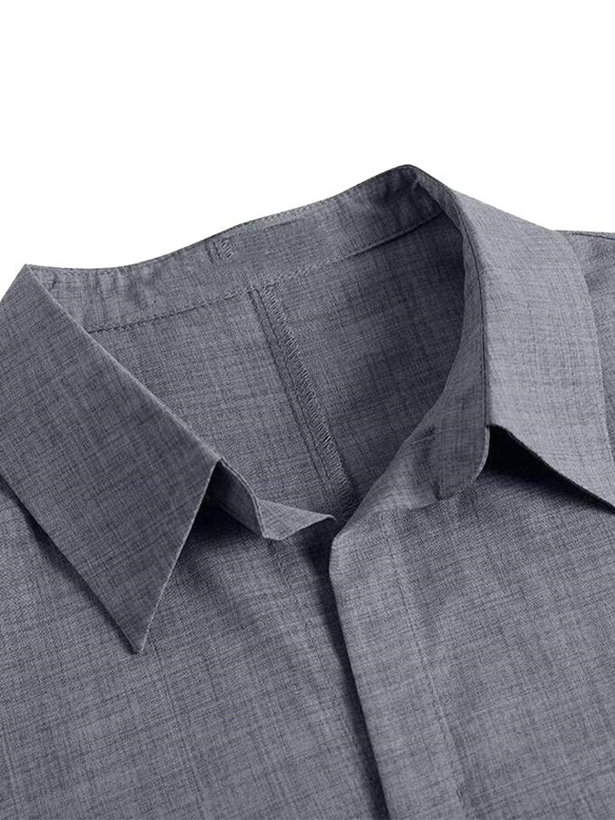 Airrys™ Women's Cotton Linen Long Sleeve Long Shirt Dress