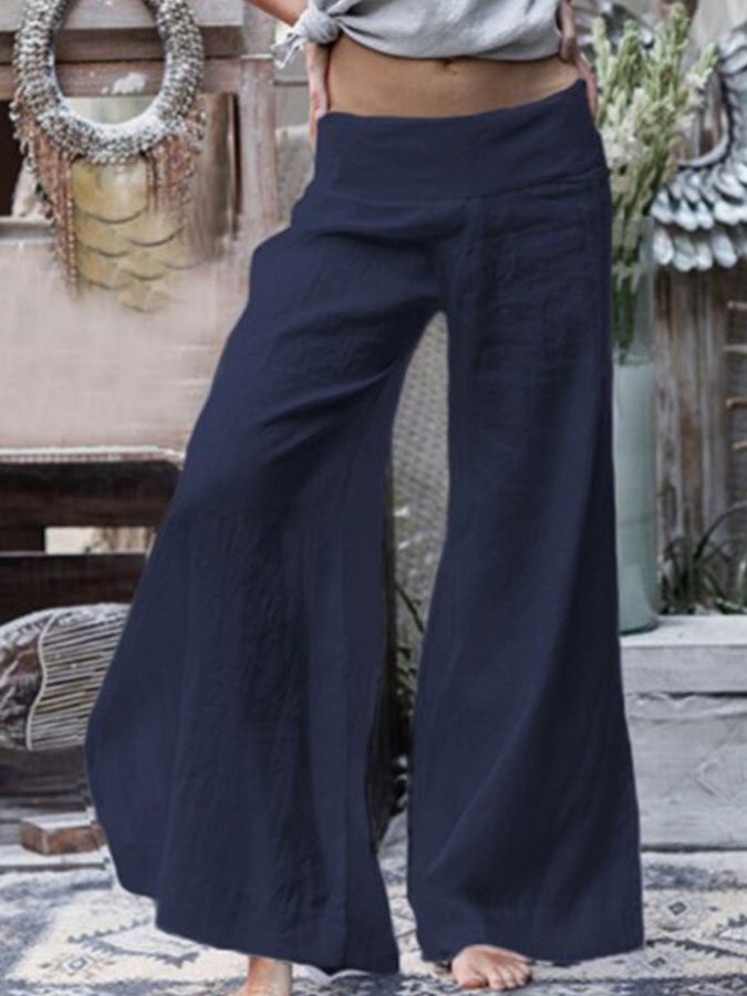 Airrys™ Women's Solid Linen Casual Wide Leg Pants