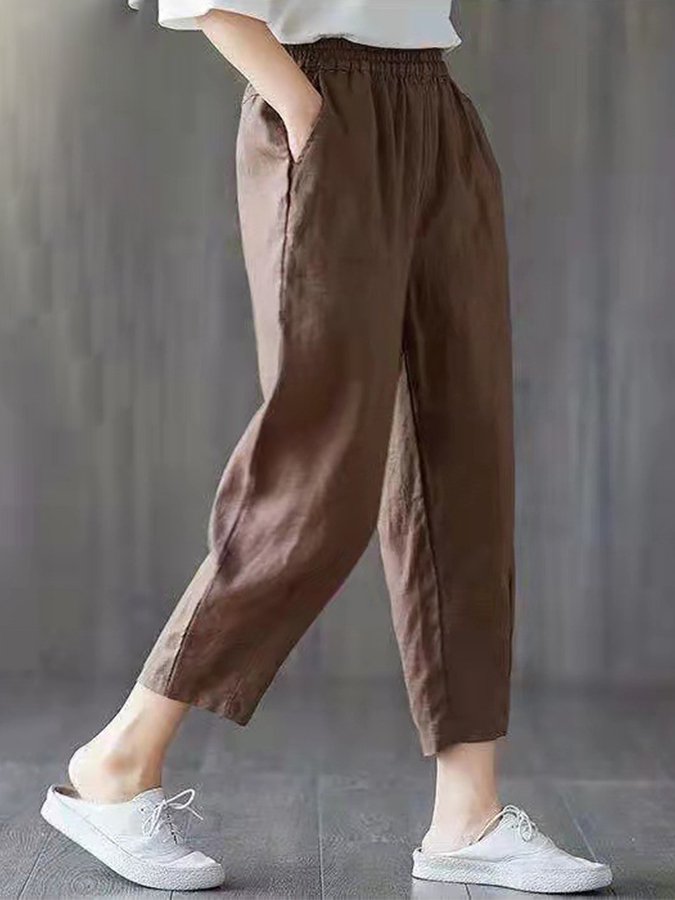 Airrys™ Ladies cotton linen high waist slim casual harem pants