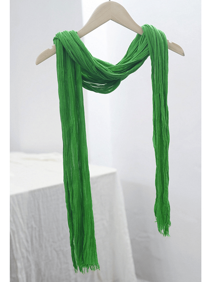 Airrys™ Women's small size pleated cotton and linen silk scarf