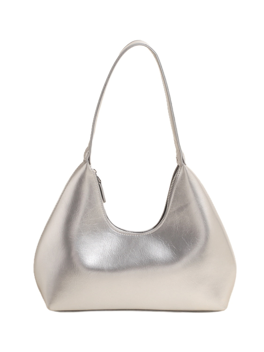 PU Leather Shoulder Bag with Zip