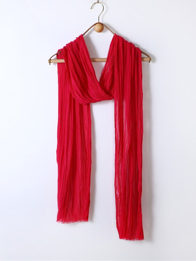 Airrys™ Women's Washed Crinkled Cotton And Linen Scarf
