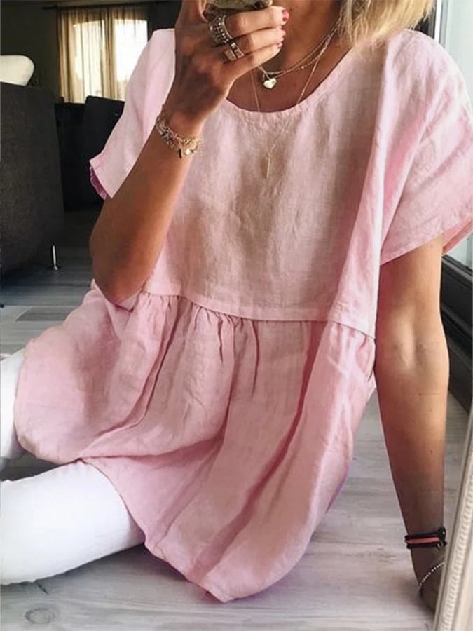 Women's Loose Casual Short Sleeved Dress