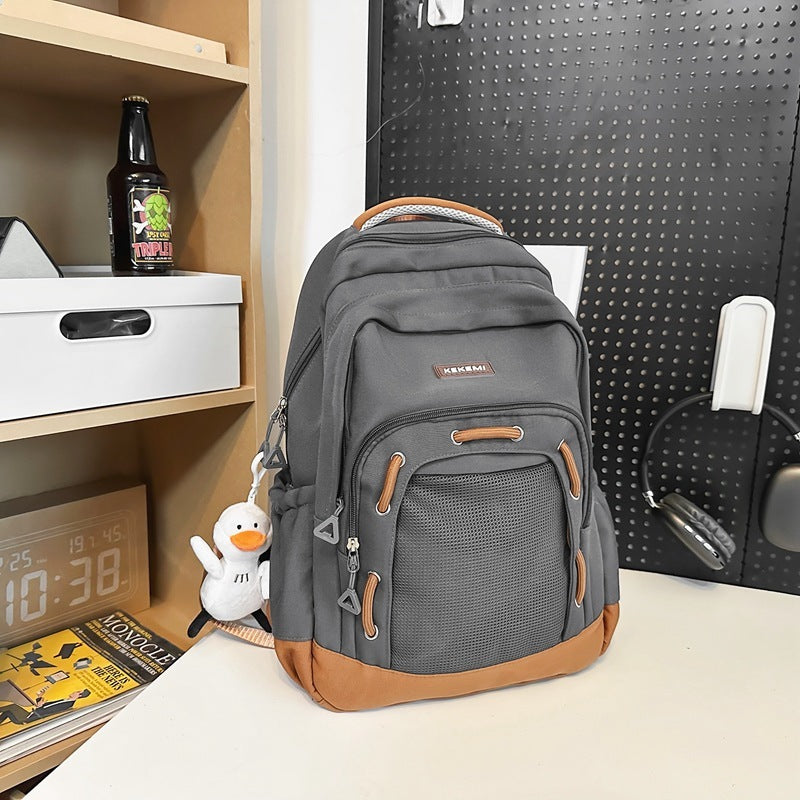 Schoolbag Female Fresh Primary And Secondary School Student Backpack Large Capacity Couple Casual Travel Bag