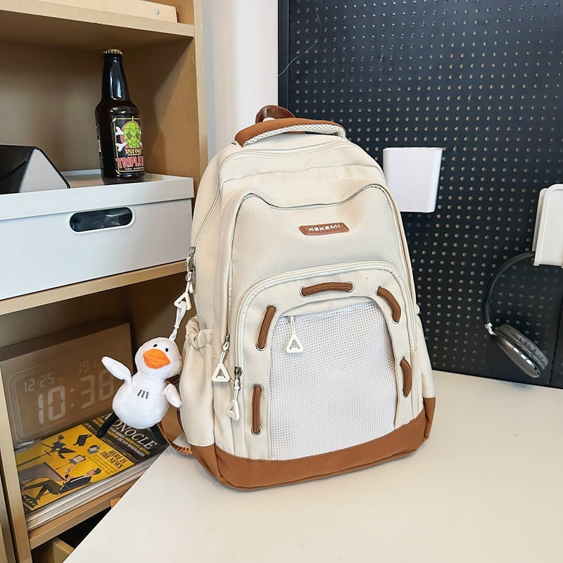 Schoolbag Female Fresh Primary And Secondary School Student Backpack Large Capacity Couple Casual Travel Bag