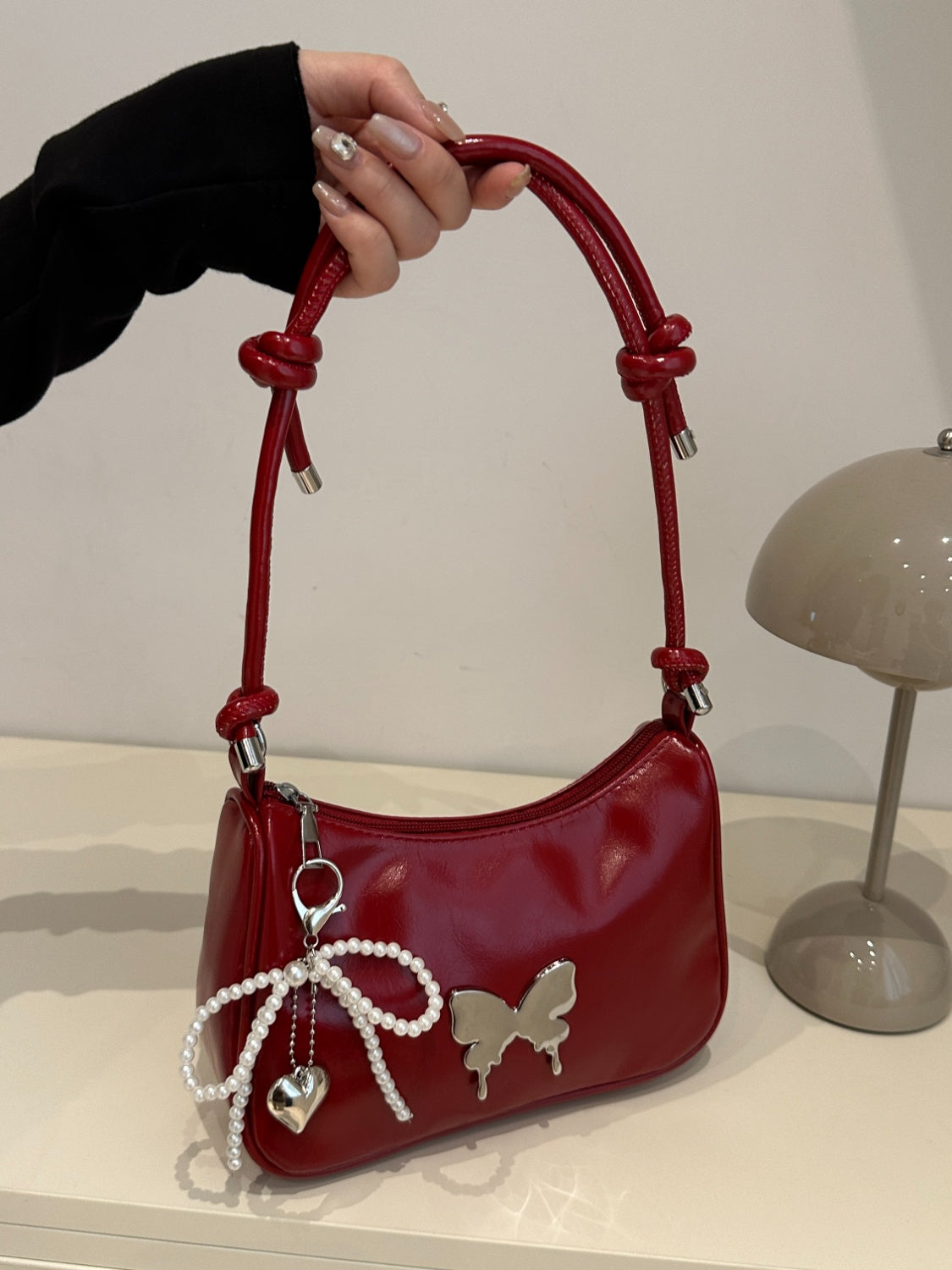 Butterfly PU Leather Shoulder Bag