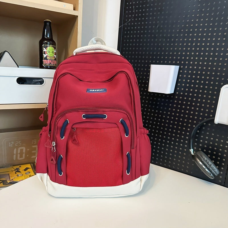 Schoolbag Female Fresh Primary And Secondary School Student Backpack Large Capacity Couple Casual Travel Bag