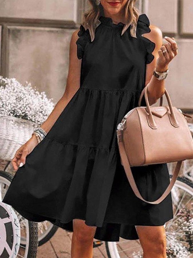 Airrys™ Women's Big Hem Ruffle Holiday A-Line Dress