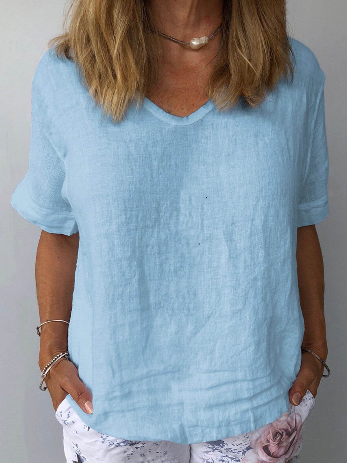 Airrys™ Women's Pure Color Casual Cotton Shirt