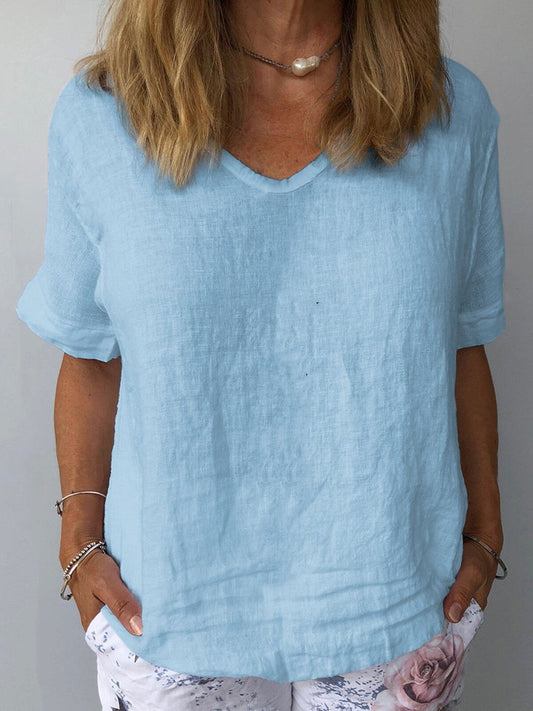 Airrys™ Women's Pure Color Casual Cotton Shirt