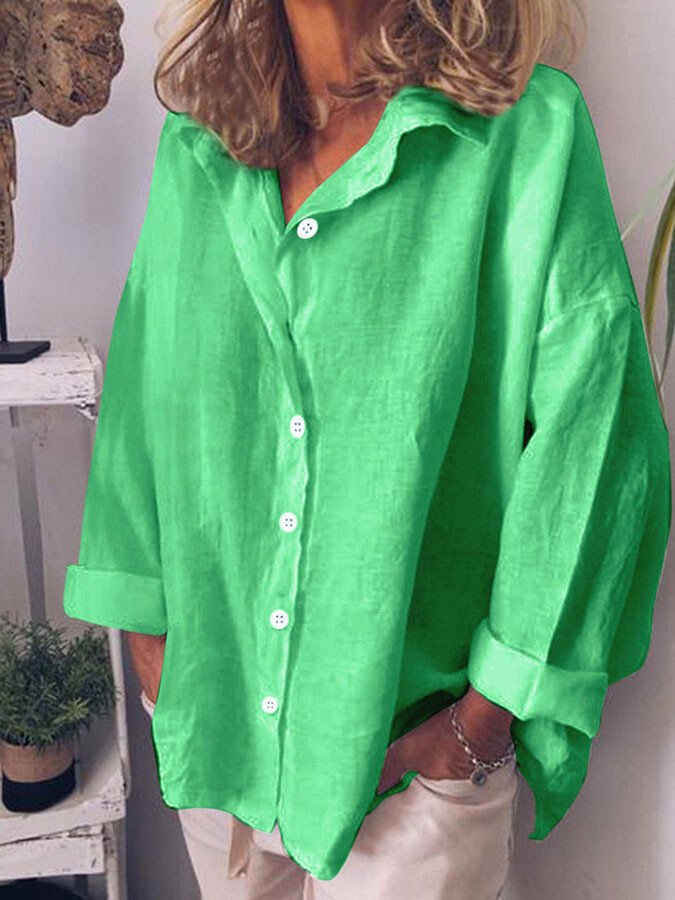 Loose Cotton and linen Blouse