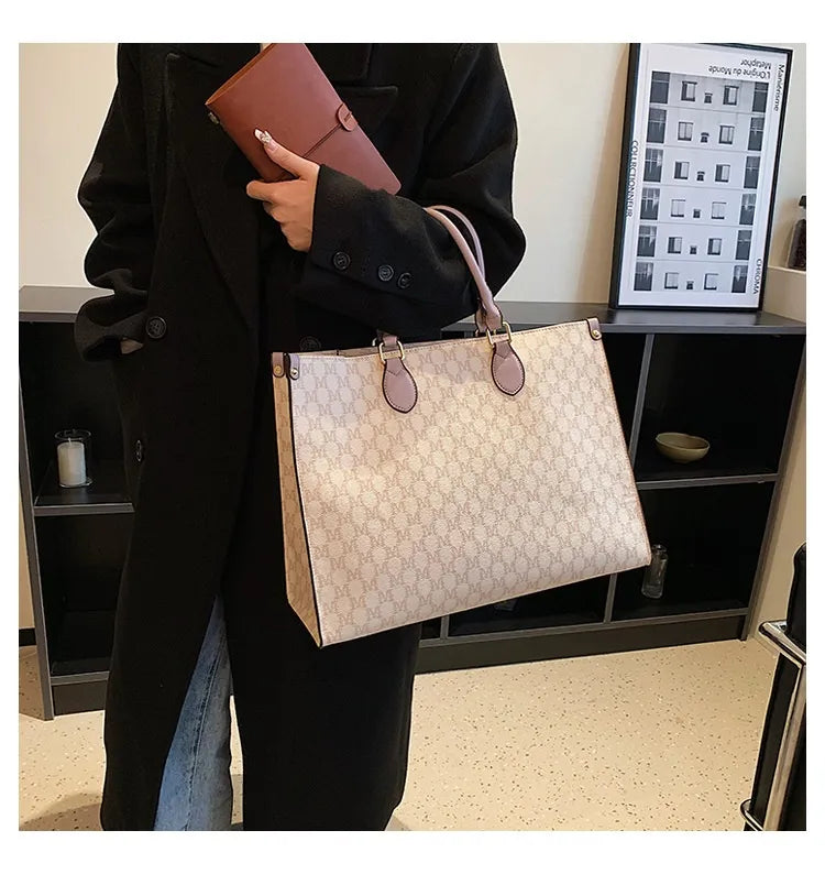 Large Capacity Retro Single Shoulder Tote Bag For Women