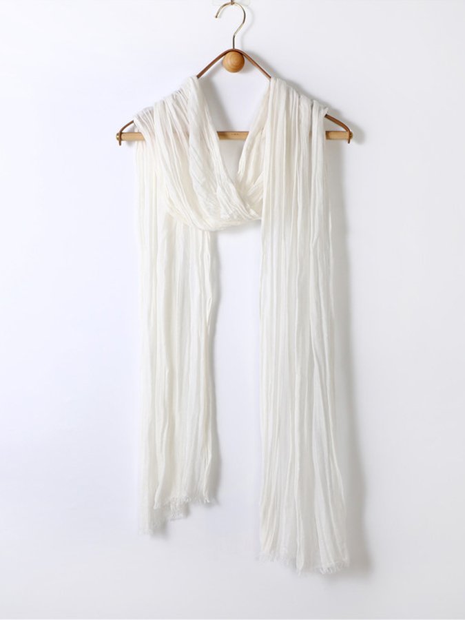 Airrys™ Women's Washed Crinkled Cotton And Linen Scarf
