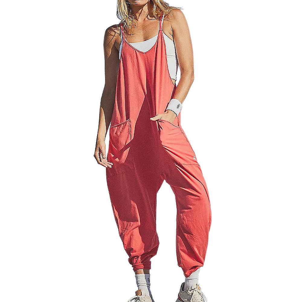 Women's Pocket Suspenders Jumpsuit
