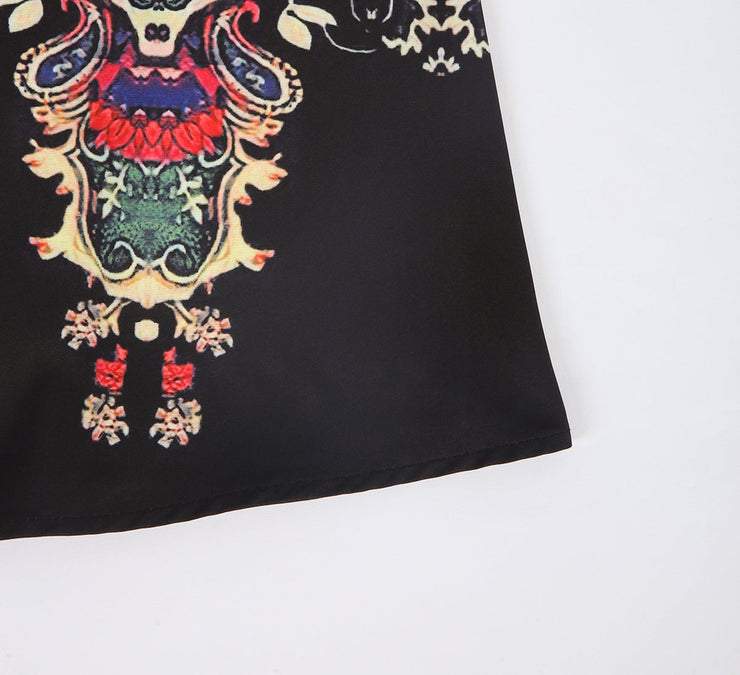 Vintage Print Long Sleeved Prairie Maxi Dress