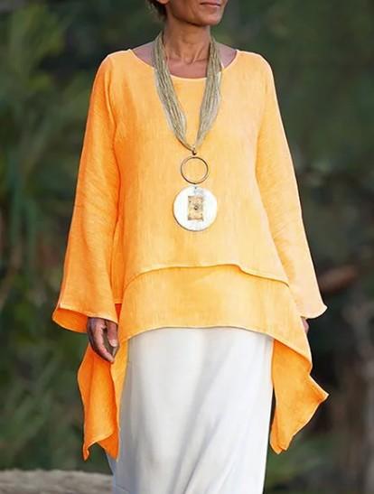 Long-sleeved double layered tulle top