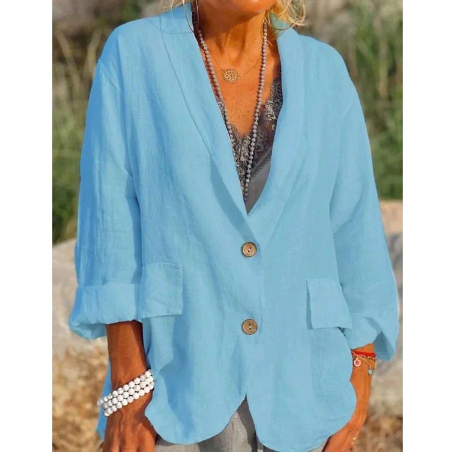 Women's Cotton And Linen Style Casual Coat