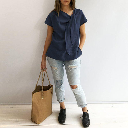 Vintage Tie Collar Blouse