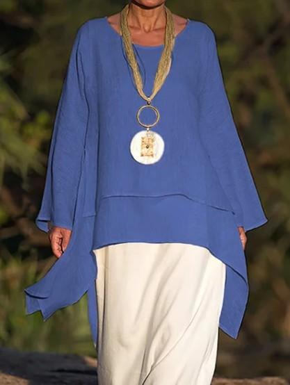 Long-sleeved double layered tulle top