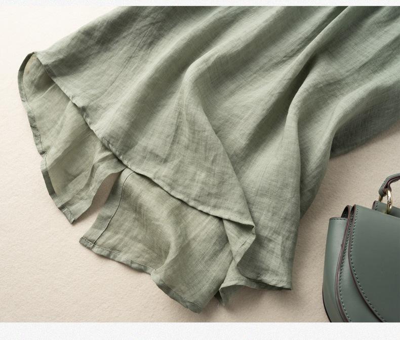 Vintage Cotton Linen Embroidered Thin Top