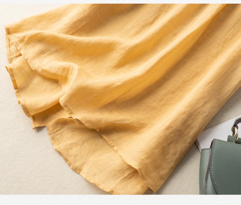 Vintage Cotton Linen Embroidered Thin Top