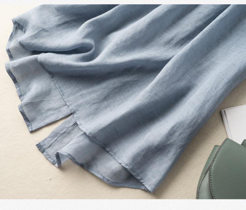 Vintage Cotton Linen Embroidered Thin Top