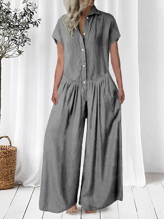 Relaxed Comfortable Leg Jumpsuit