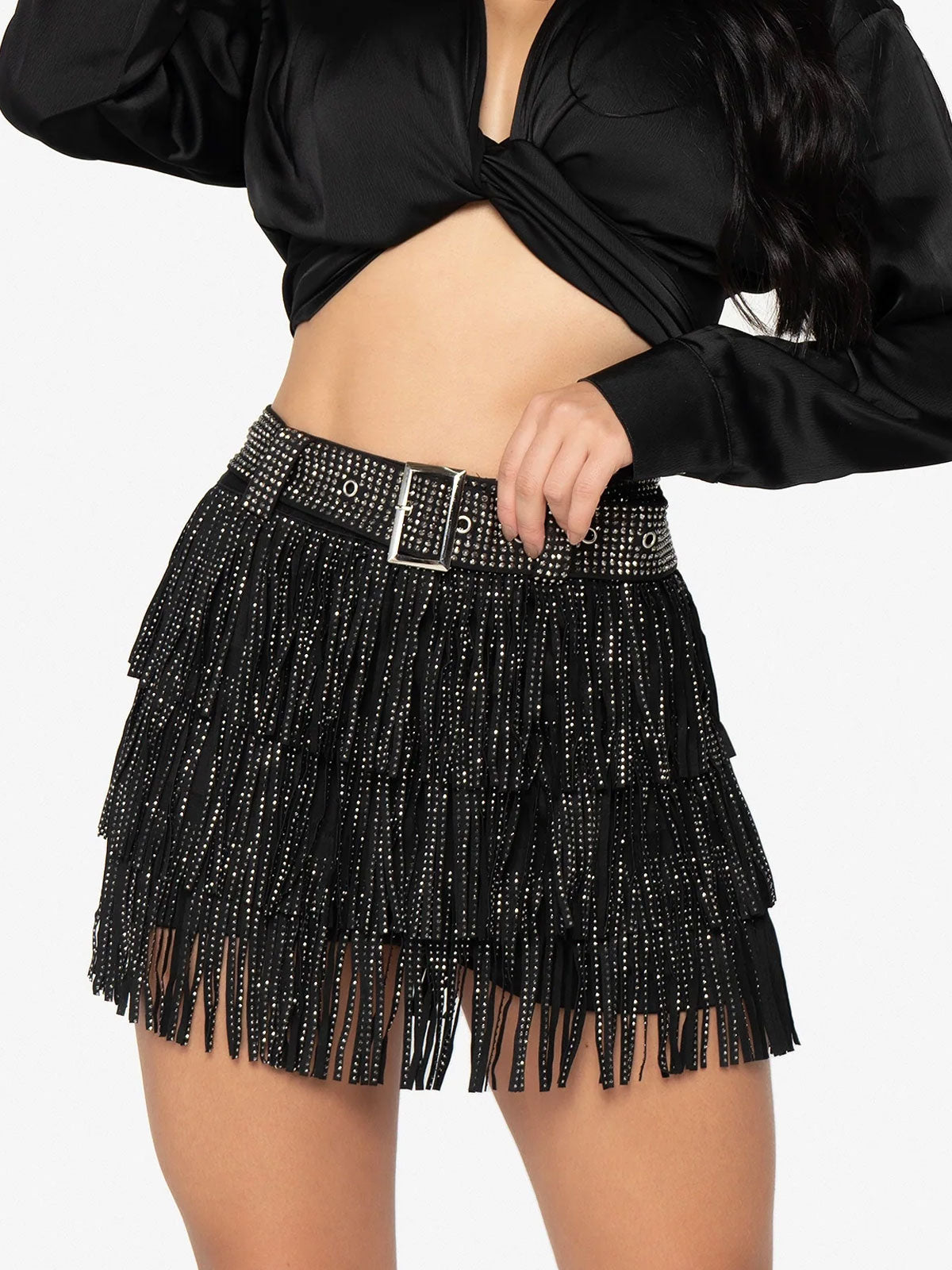 Rivet Tassel Skirt